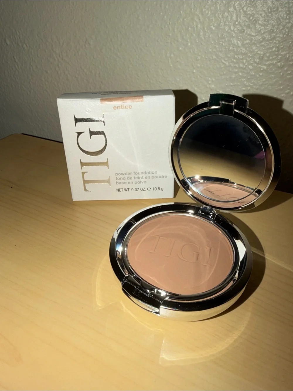 TIGI Entice Powder Foundation — Neutral Beige Compact